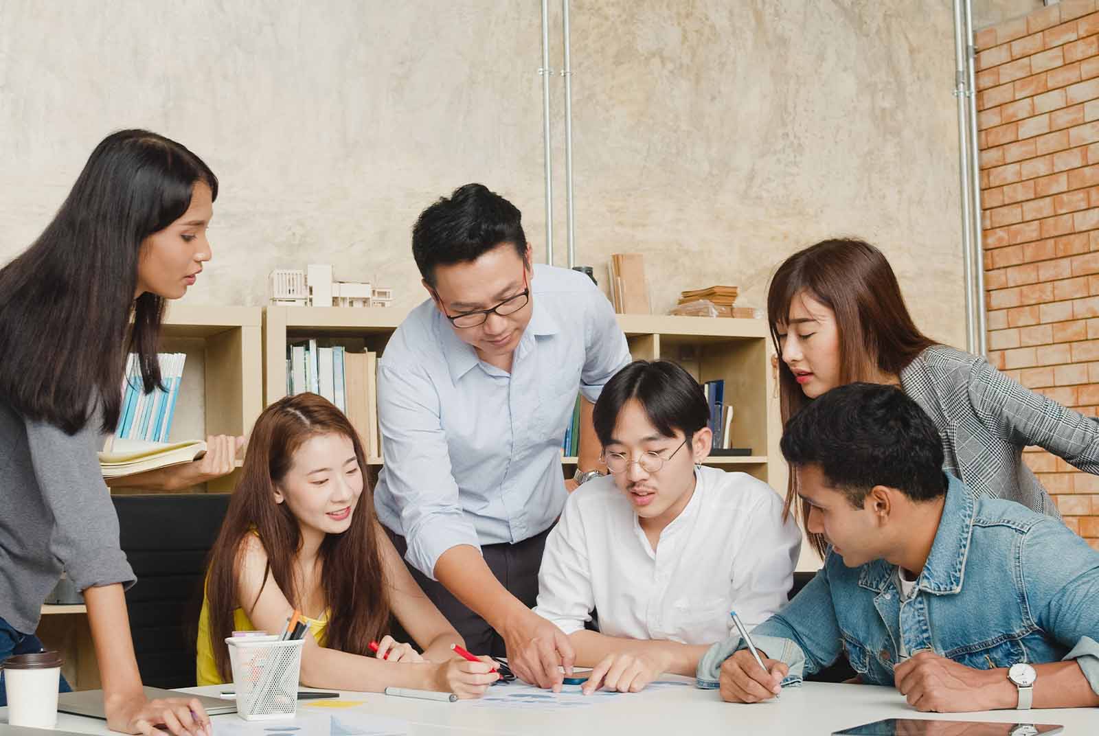 團隊合作示意圖